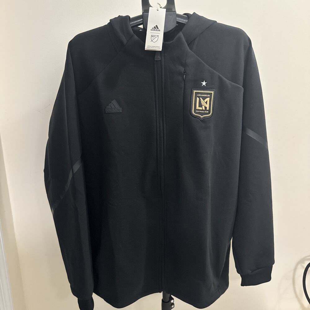 Adidas Men’s LA Los Angeles FC LAFC Black Anthem Jacket Jersey XXL MLS